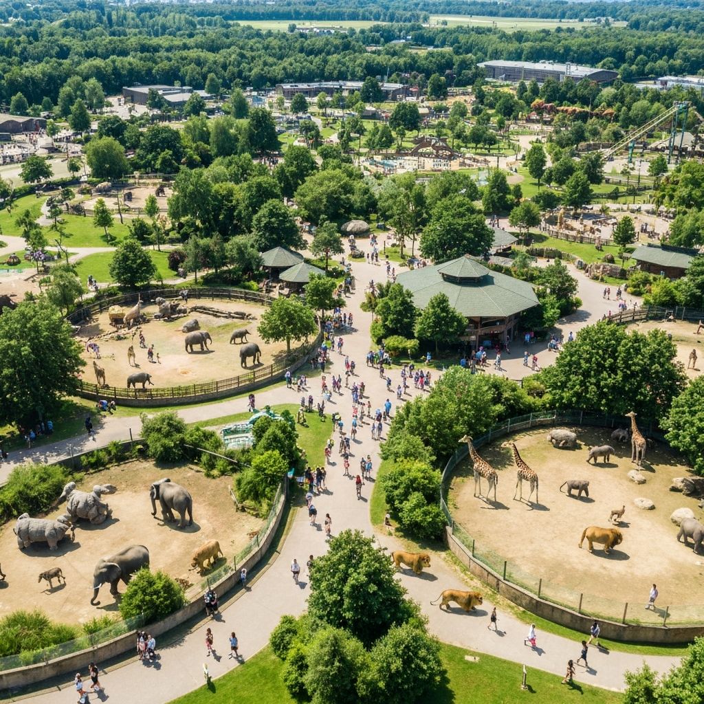 Vista aérea del parque Wild Kingdom